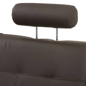 Canapé d'angle Straid II Cuir véritable / Imitation cuir - Expresso - Méridienne courte à droite (vue de face)