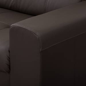 Canapé d'angle Straid II Cuir véritable / Imitation cuir - Expresso - Méridienne courte à gauche (vue de face)