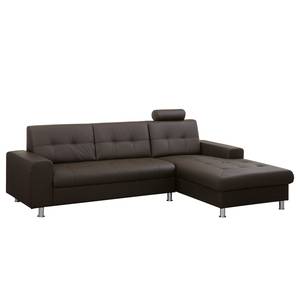 Ecksofa Straid II Espresso - Longchair davorstehend rechts