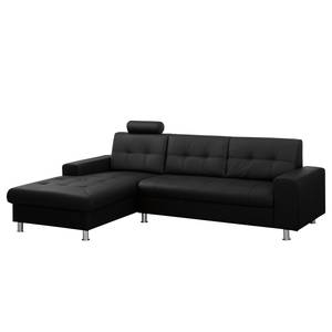 Ecksofa Straid II Schwarz - Longchair davorstehend links