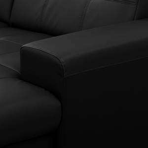 Ecksofa Straid II Schwarz - Longchair davorstehend rechts