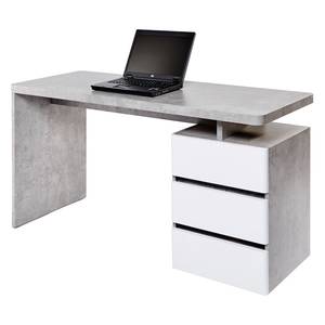 Scrivania CU-LIBRE C 240 Grigio - Bianco - Materiale a base lignea - 140 x 76 x 55 cm