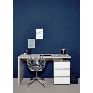 Bureau CU-Libre C 240 Gris - Blanc - Bois manufacturé - 140 x 76 x 55 cm