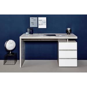 Schreibtisch CU-LIBRE C 240 Grau - Weiß - Holzwerkstoff - 140 x 76 x 55 cm