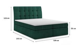 Boxspringbett BRUNOS 120 cm Mono37 Grün