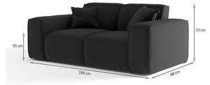 Sofa CELES PREMIUM 2-Sitzer Stoff Scala Flieder - Breite: 186 cm