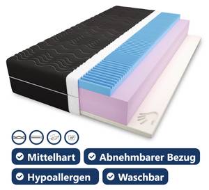 Matratze Hypoallergene Seters Schwarz - Breite: 120 cm