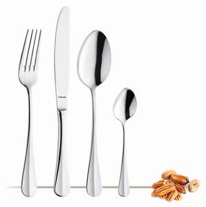 Dessertgabel Baguette 2er Set Silber - Naturfaser - 2 x 2 x 19 cm