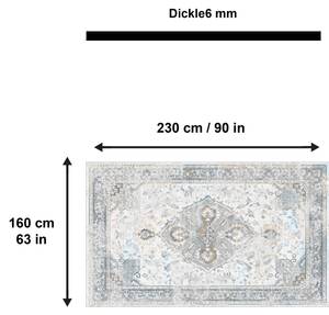 Kurzflorteppich Sarande Chenille 160 x 230 x 160 cm