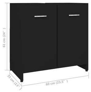 Badezimmerschrank 3003742 Schwarz - Holzwerkstoff - 60 x 61 x 33 cm