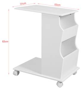 Beistelltisch FBT67-W Weiß - Holzwerkstoff - 53 x 63 x 31 cm