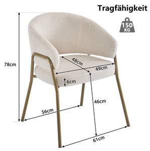 Esszimmerstuhl M1498 Weiß - Holzwerkstoff - 78 x 48 x 49 cm