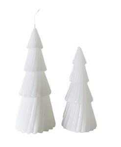 2 Weihnachtskerzen Larix (2er-Set) Weiß