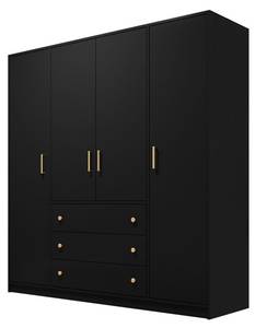 Kleiderschrank Retro D4 Schwarz