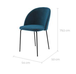 Chaise Karl (Lot de 2) Bleu