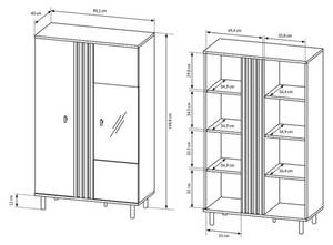 Wohnwand MADICI Braun - Grau - Holzwerkstoff - 40 x 50 x 229 cm