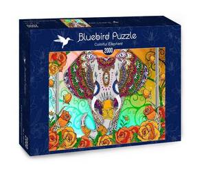 Puzzle Bunter Elefant 2000 Teile Papier - 23 x 5 x 33 cm