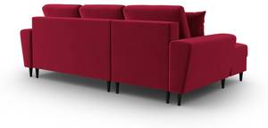 Schlaf-Ecksofa + Box MOGHAN 4 Sitzplätze Rot