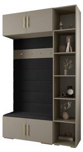 Garderobe Inova 3 Z20 Schwarz - Gold - Grau - Gold