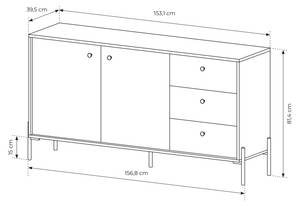 Kommode SCANDINAWA Braun - Holzwerkstoff - 107 x 124 x 40 cm