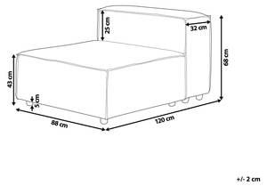 Module fauteuil APRICA Beige - Noir - 88 x 120 cm