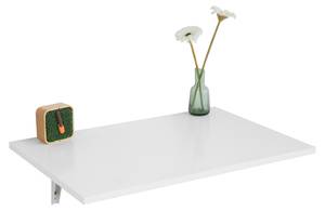 Table murale FWT21-W Blanc - Bois manufacturé - 60 x 8 x 40 cm
