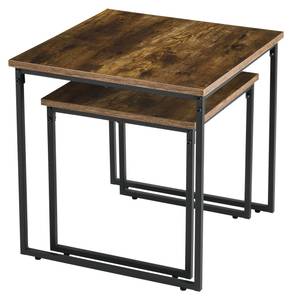 Lot de 2 tables Töreboda gigognes Marron - Bois manufacturé - 50 x 50 x 50 cm