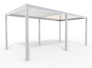 Weide Aluminium Pavillon weiss 3,6x5,3 M Weiß - Metall - 530 x 250 x 360 cm