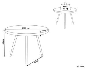 Table basse RAMONA Noir - Doré - Chêne clair