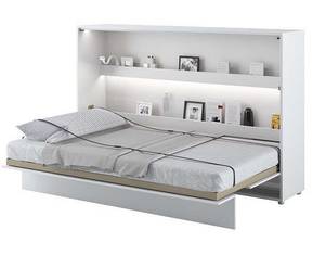 Schrankbett BED CONCEPT 211x46-148x137 Hochglanz Weiß - Weiß