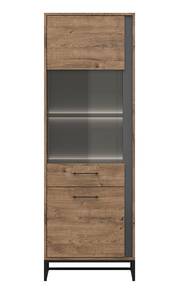 Vitrinenschrank Luton Braun - Holzwerkstoff - 67 x 197 x 40 cm