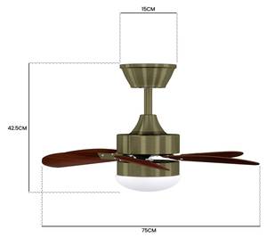 Deckenventilator Düsseldorf Walnuss Dekor