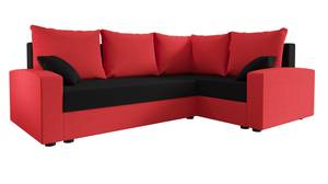 Ecksofa CHIEV-PLUS Schwarz - Rot - Ecke davorstehend rechts