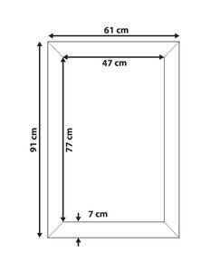 Wandspiegel MERVENT 61 x 91 x 3 cm