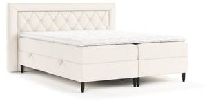 Boxspringbett Avani mit Latex-Topper Creme - Breite: 180 cm