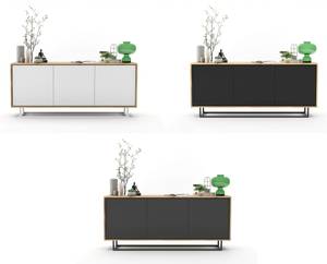 Sideboard APOLLO Loft Graphit - Eiche Wotan Dekor