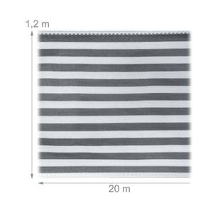 Zaunblende 1,2 m grau-weiß gestreift Breite: 2000 cm