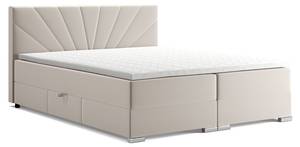 Boxspringbett John Creme - Breite: 186 cm - H3