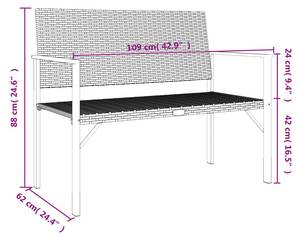 Banc de jardin 3028944-1 Noir