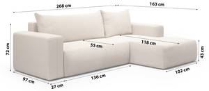 Ecksofa Serole L Beige