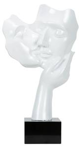 Skulptur Kuss der Unschuld Weiß - Kunststein - Kunststoff - 50 x 27 x 14 cm