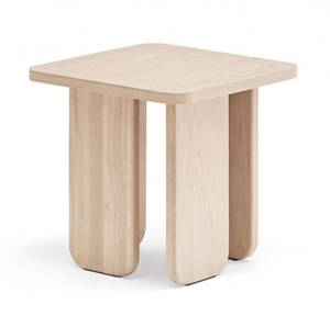 Table d'appoint carrée en bois clair Marron