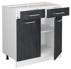 Küchenschrank mit Schublade R-Line 47629 Schwarz - Weiß