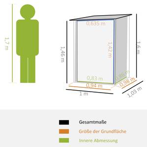 Gerätehaus 845-530 Dunkelgrau