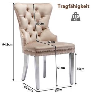 Esszimmerstuhl M1564 Beige - Holzwerkstoff - 95 x 63 x 53 cm