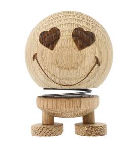 Dekofigur Smiley Love Braun - Kunststoff - 6 x 7 x 7 cm