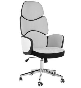 Chaise de bureau SPLENDID Noir - Gris - Blanc - Textile - 74 x 128 x 49 cm
