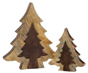 Weihnachtsbaum Rusty Braun - Holz teilmassiv - 26 x 4 x 30 cm