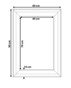 Miroir LUNEL Noir - Matière plastique - 60 x 90 x 3 cm