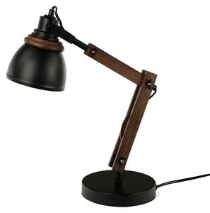 Lampe de table NOAH Noir - Blanc - Bois manufacturé - Métal - 12 x 52 x 52 cm